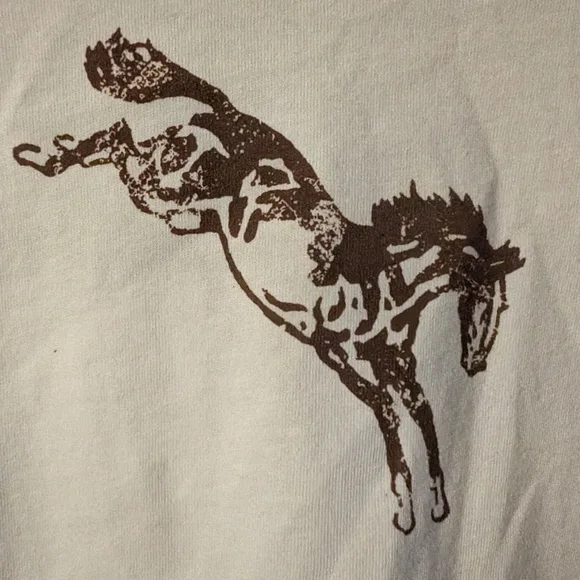 Light Blue La Relaxed Brand Bucking Horse Graphic Tee - Picture 3 of 7